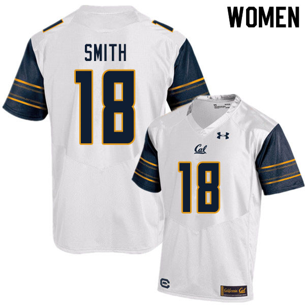 Women #18 Branden Smith Cal Bears UA College Football Jerseys Sale-White